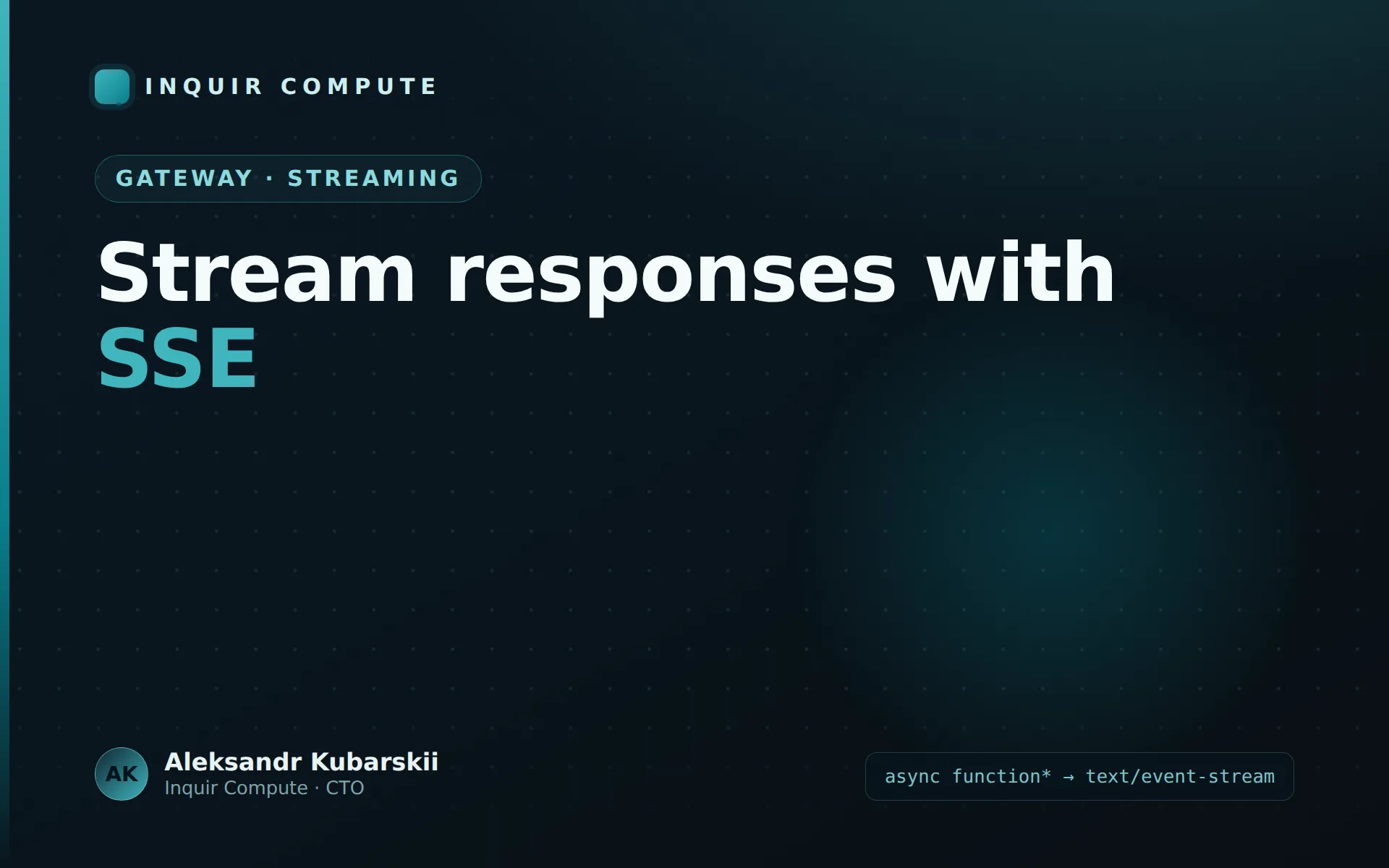 Streaming Serverless Responses with Server-Sent Events (SSE)