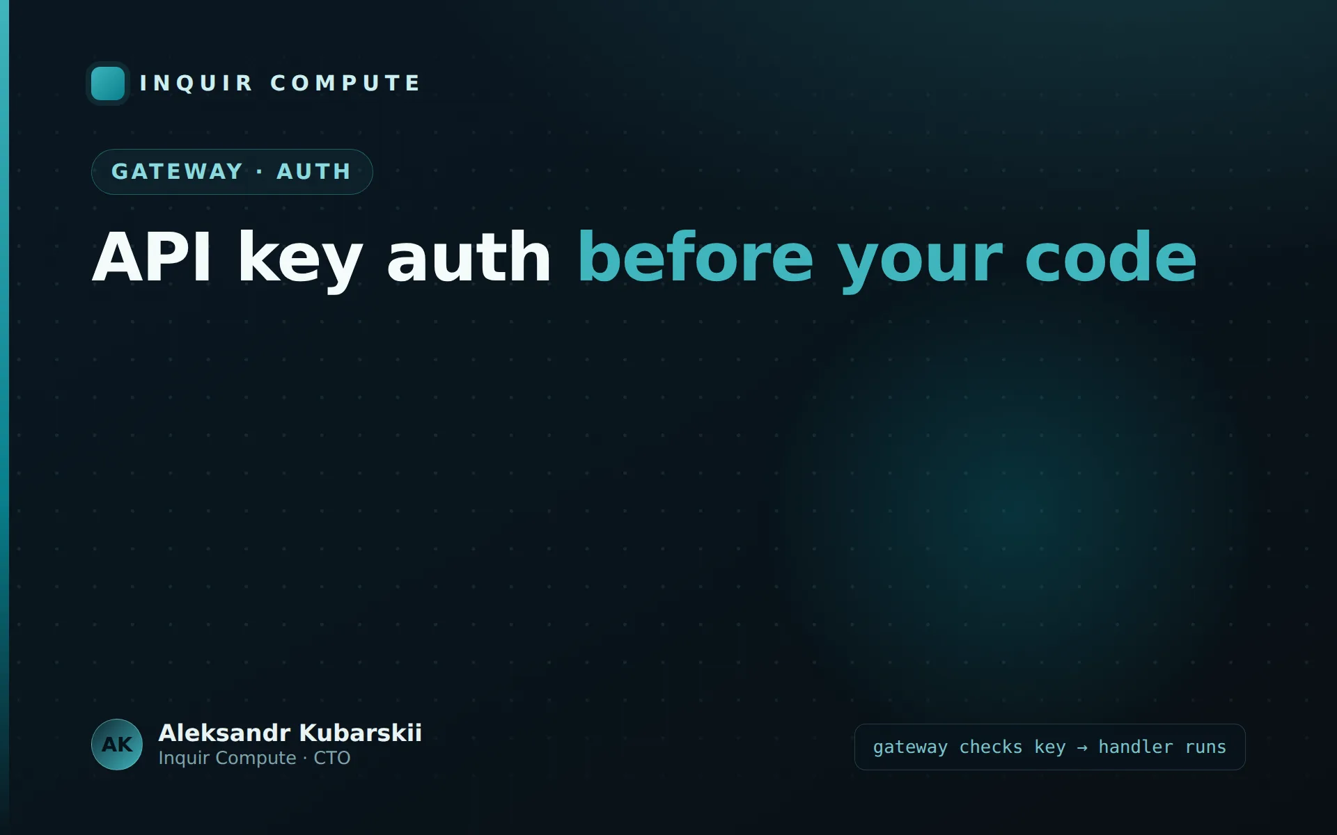 API Key Authentication for Serverless Functions